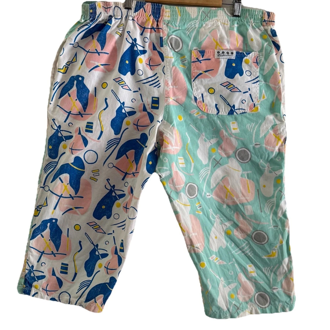 1980’s Surf Fetish No Nerds Cotton Baggy Clam Digger Pants, Unisex XL