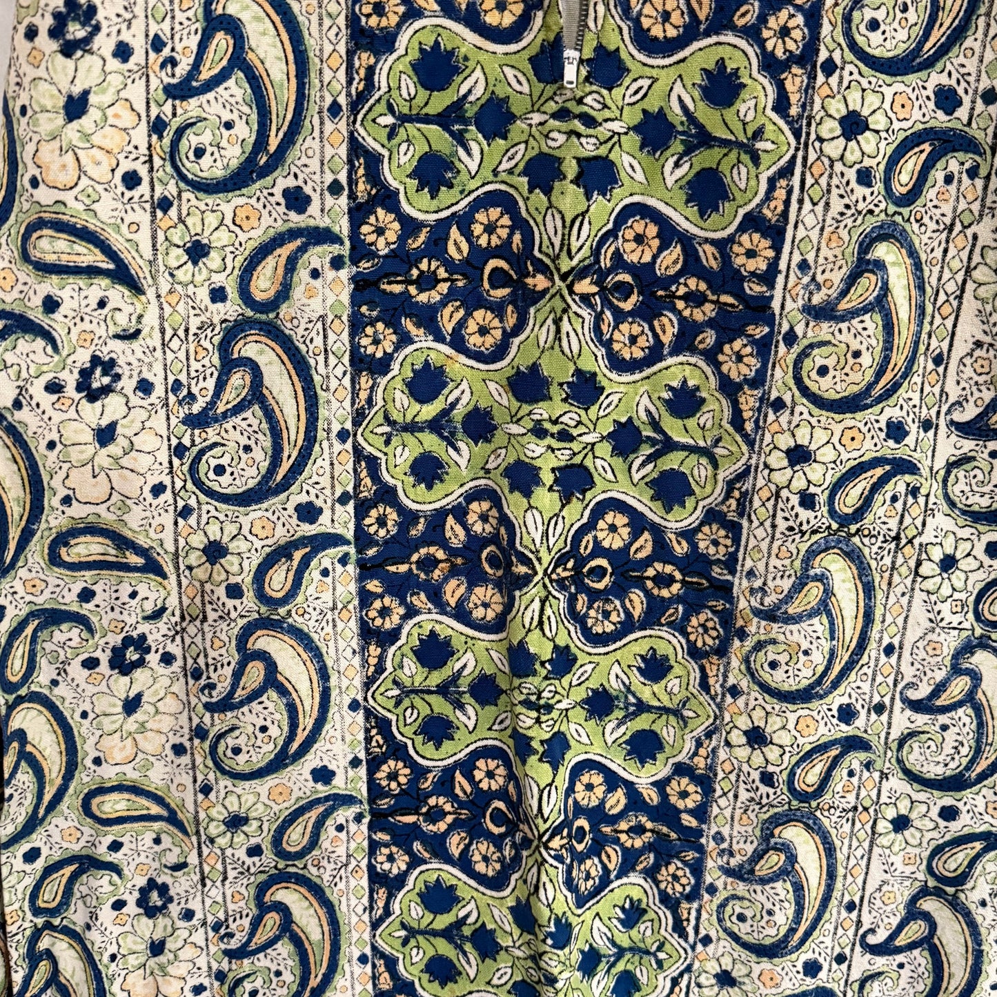 1960’s Block Print 100% Cotton Tapestry Duster Dress