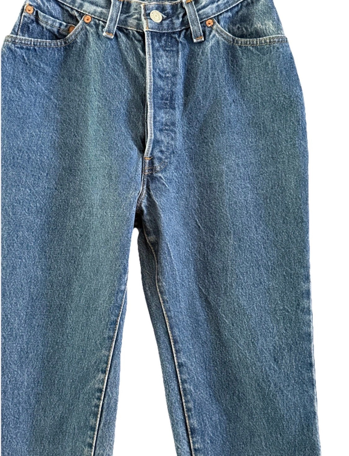 Vintage 1980’s Levi’s Petite Dark Wash High Waist Button Fly 115501-0115 26x30