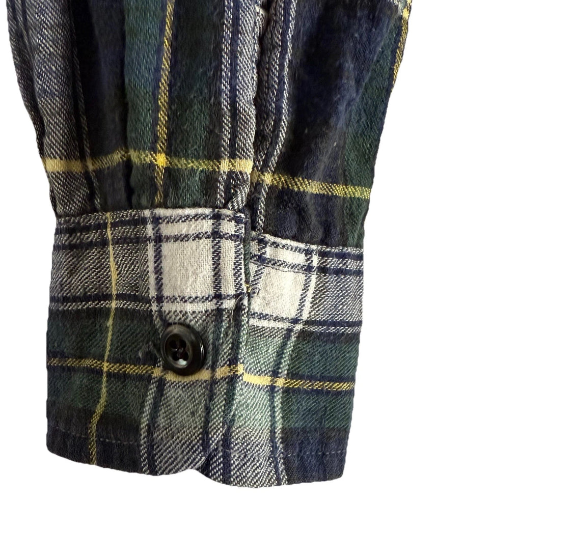 1980’s Woolrich Woman Button Up Green Plaid Long Sleeved Flannel Shirt, Small