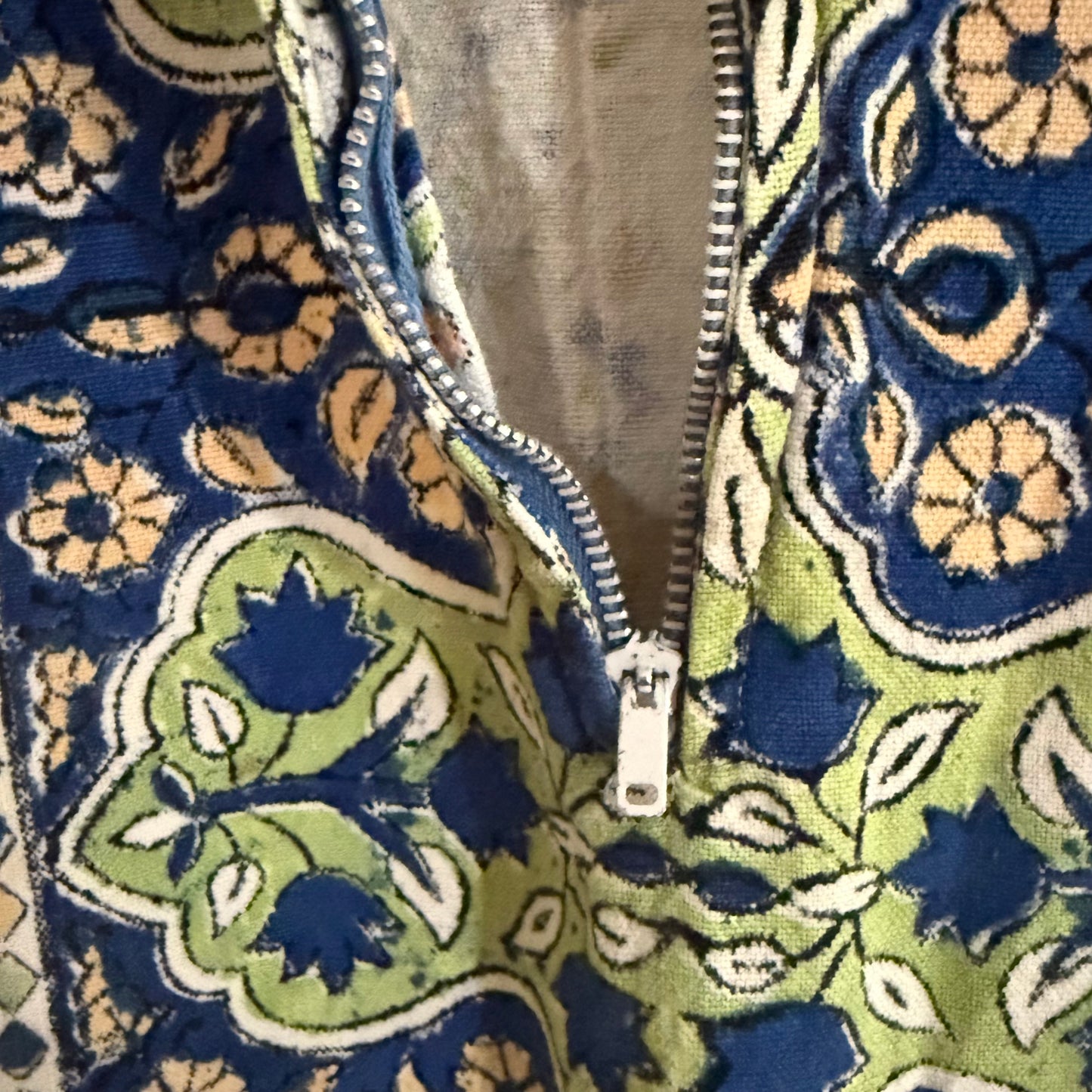 1960’s Block Print 100% Cotton Tapestry Duster Dress