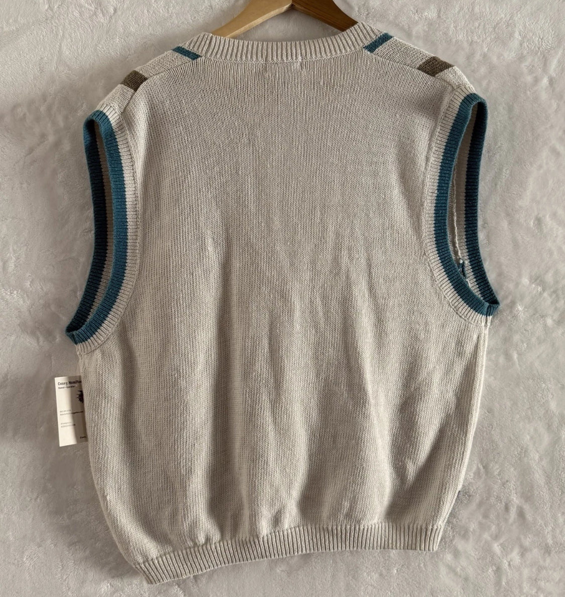 1980’s Koret Floral Knit Granny Sweater Vest, Size 1X
