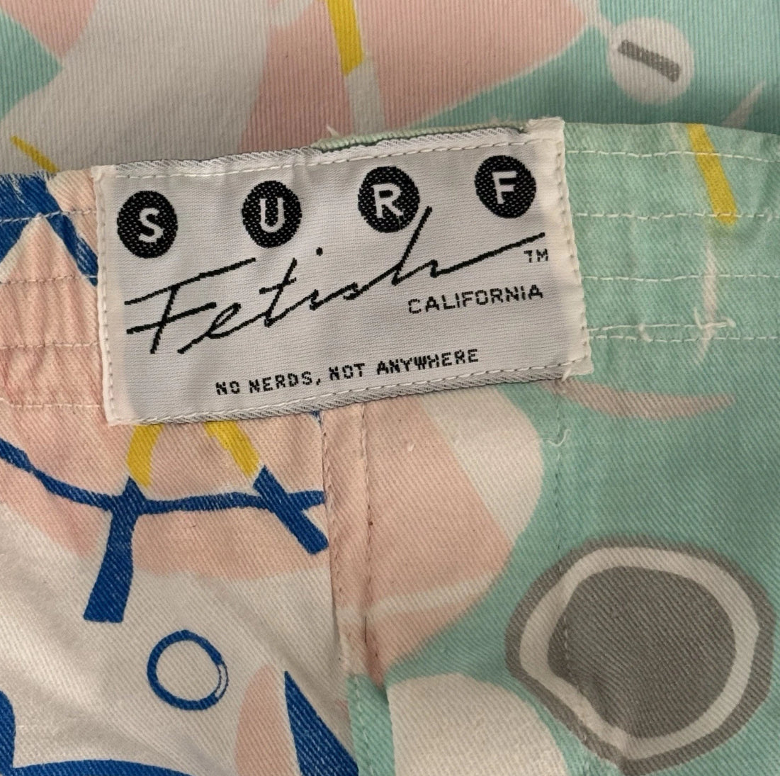 1980’s Surf Fetish No Nerds Cotton Baggy Clam Digger Pants, Unisex XL