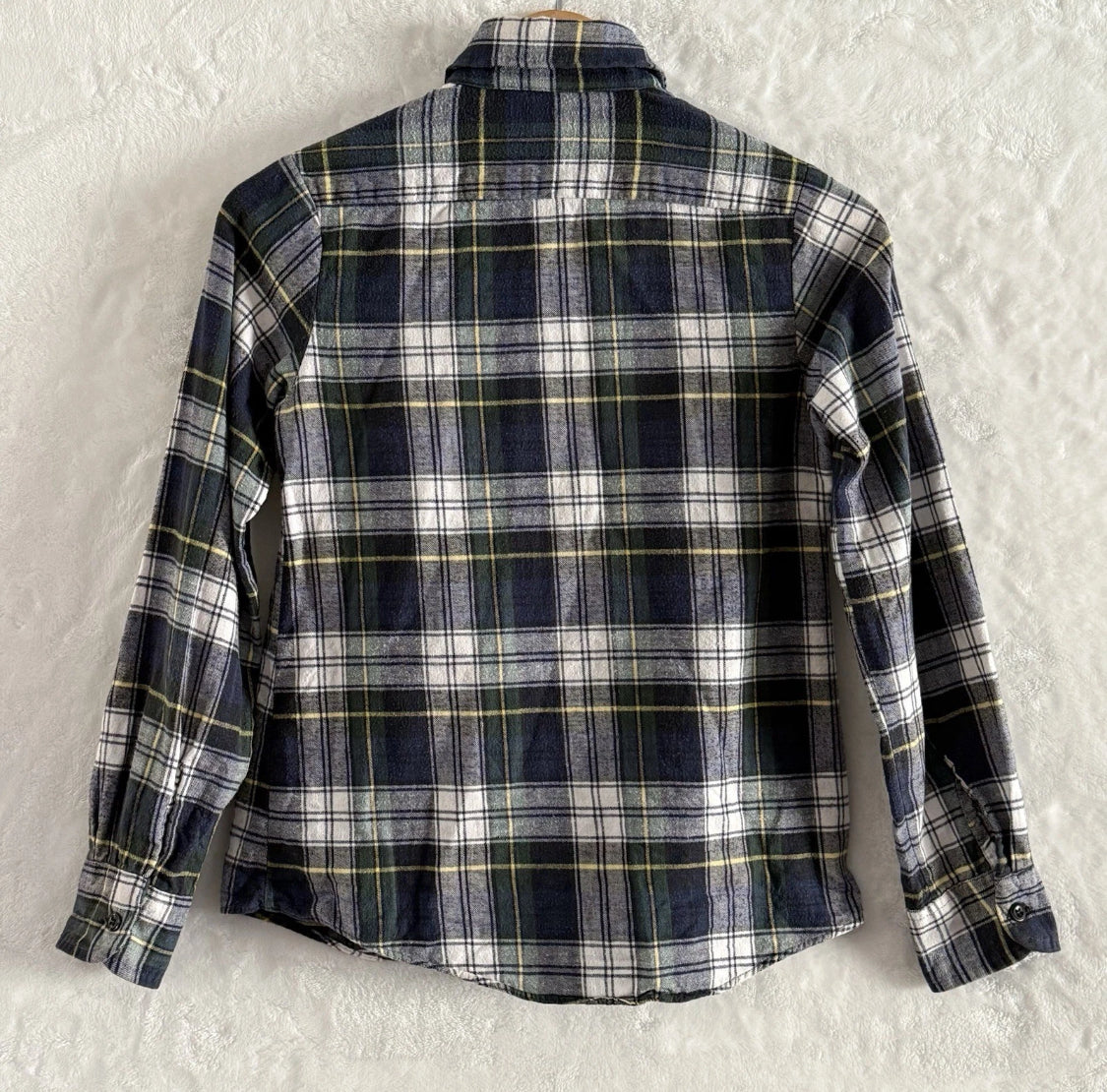 1980’s Woolrich Woman Button Up Green Plaid Long Sleeved Flannel Shirt, Small