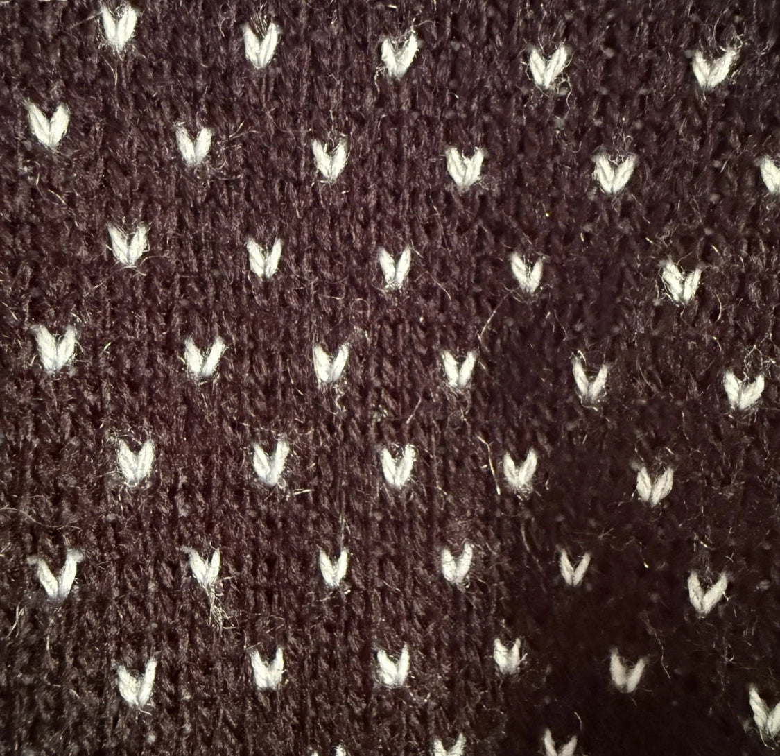 1980's Spettro Acrylic Knit Alpine Nordic Ski Black Blue Sweater, Medium
