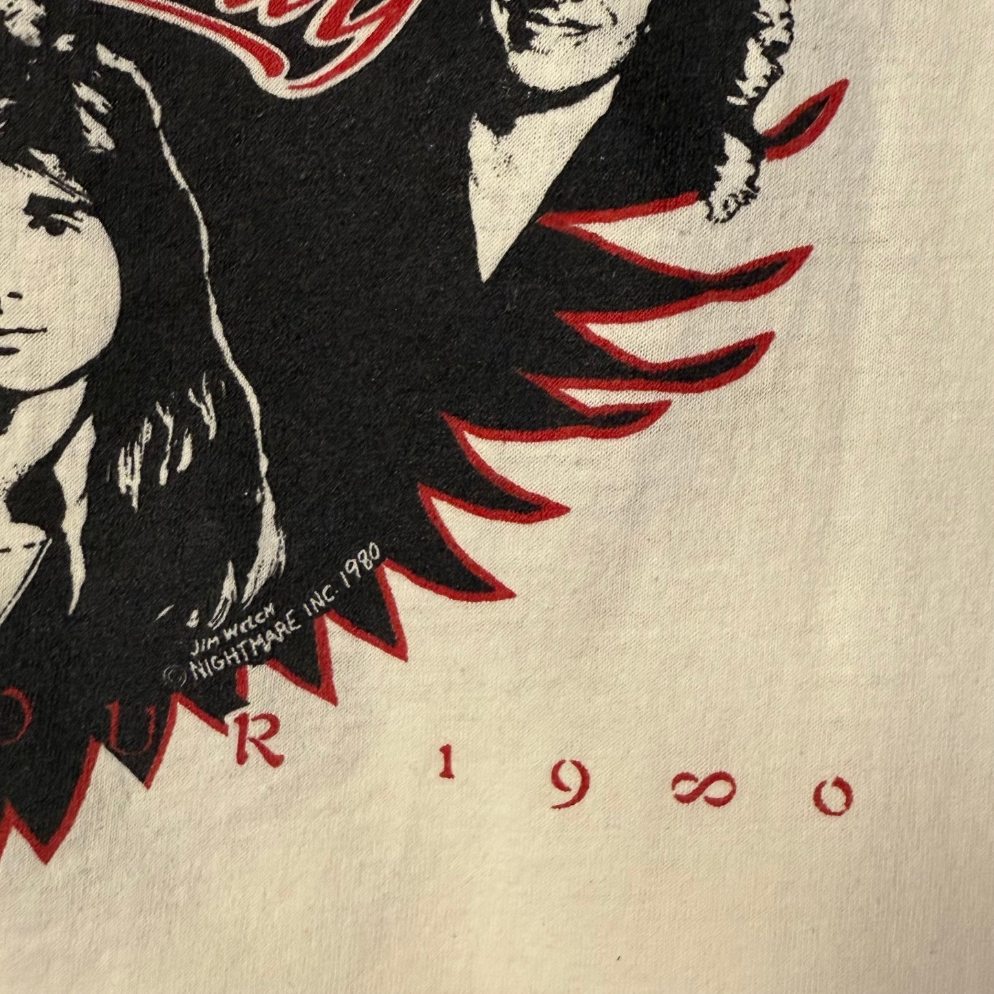 1980 Journey World Tour Shirt Single Stitch Raglan 3/4 Sleeve, Medium