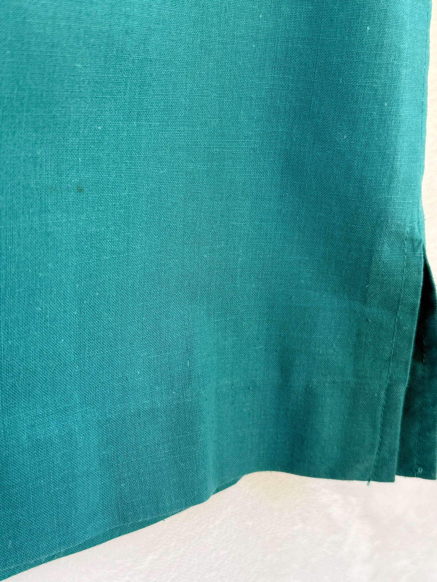 1970’s Wilroy Traveller Teal Vest With Faux Front Pocket, Women’s Large
