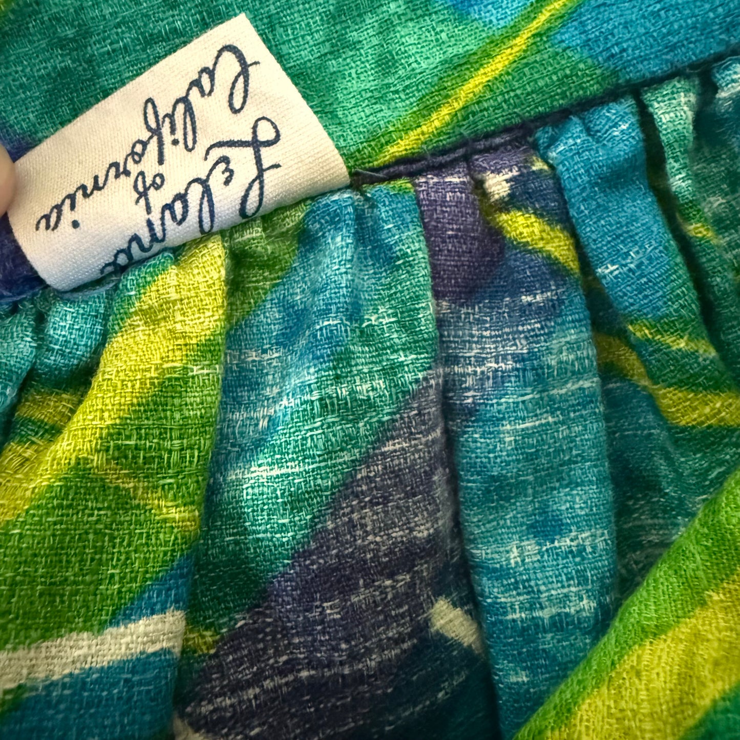 1960’s Leland of California Geometric Barkcloth Skirt