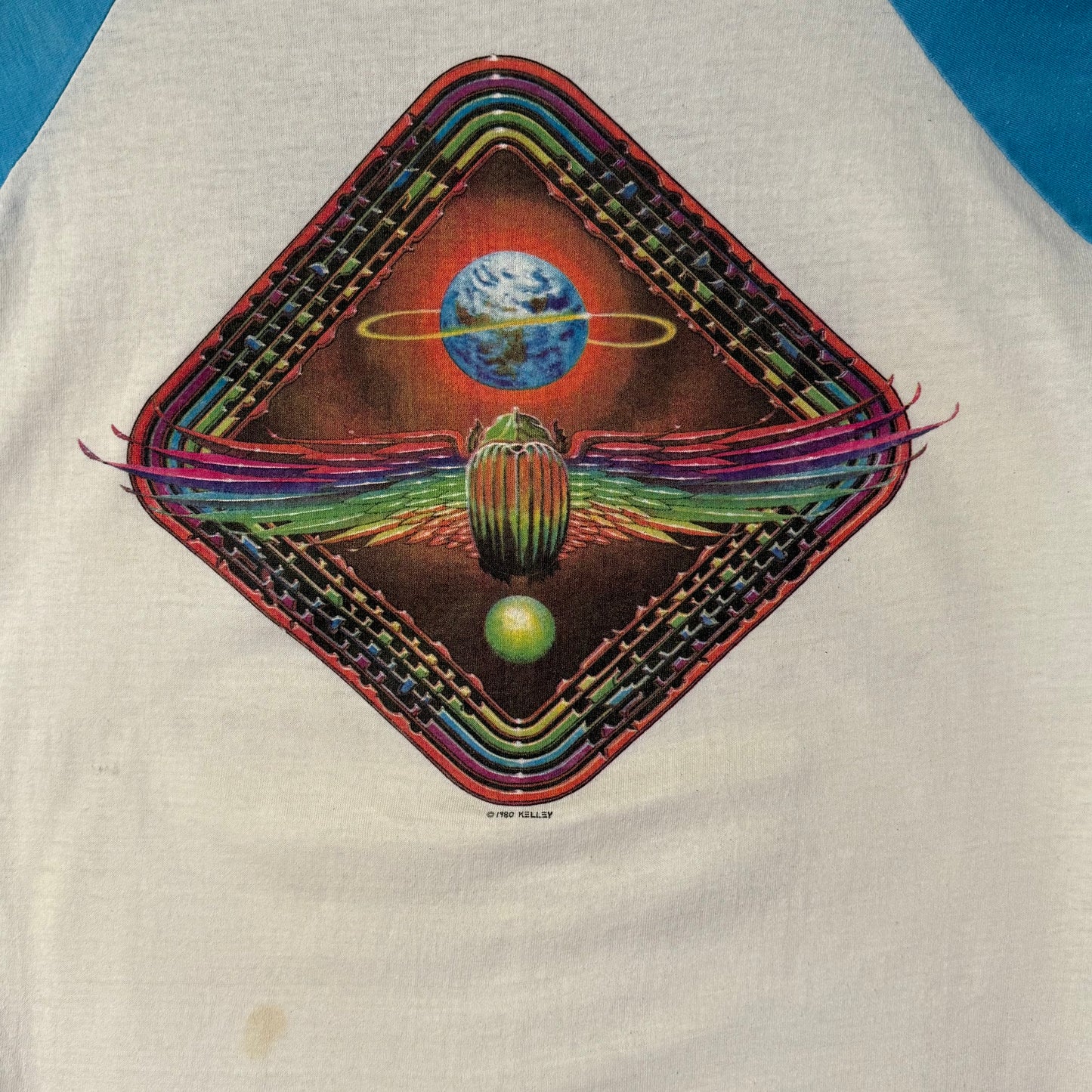 1980 Journey World Tour Shirt Single Stitch Raglan 3/4 Sleeve, Medium