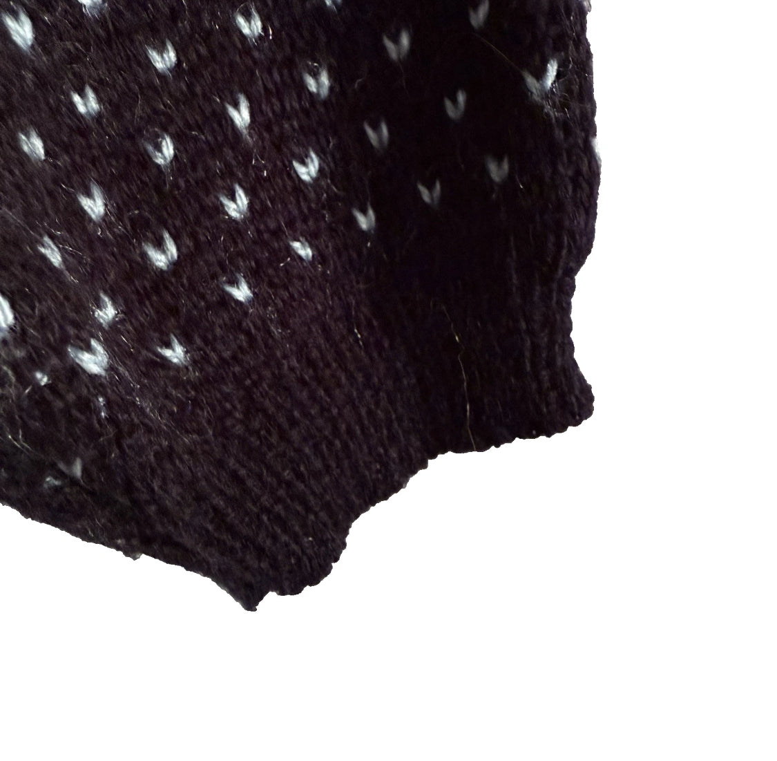 1980's Spettro Acrylic Knit Alpine Nordic Ski Black Blue Sweater, Medium