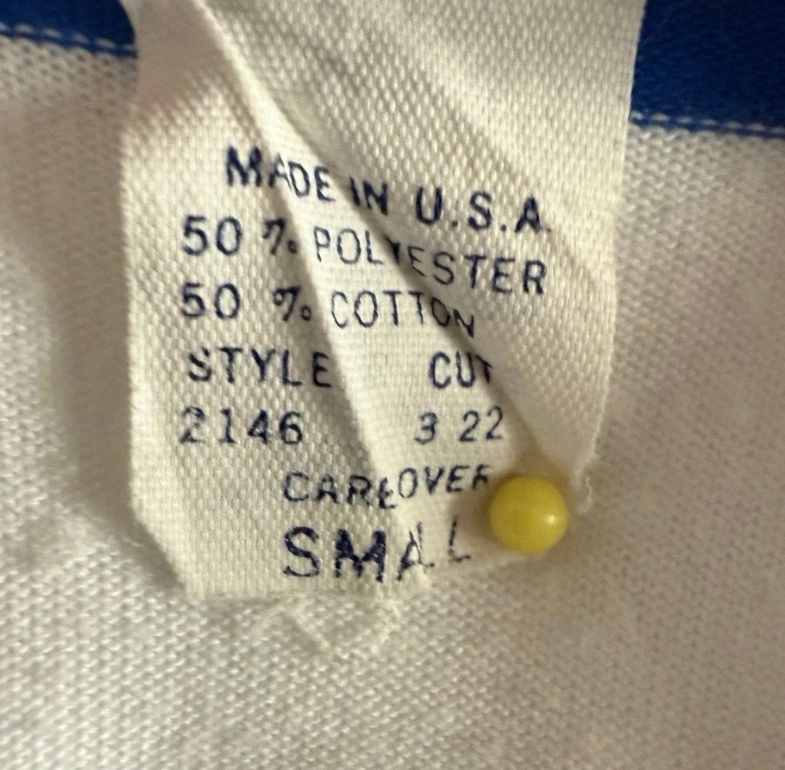 Vintage 1980’sAmerica America Cotton Jersey Stretch Knit Vest Blue White Stripe