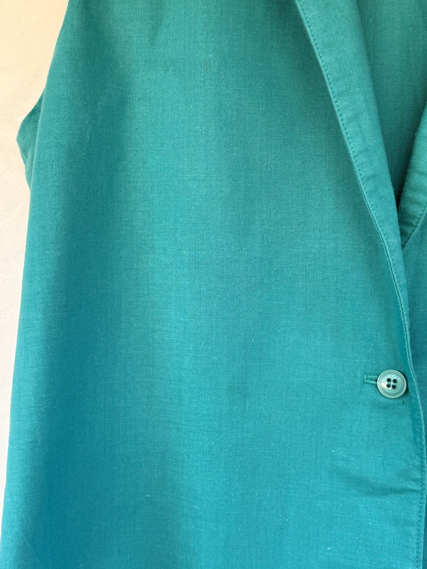 1970’s Wilroy Traveller Teal Vest With Faux Front Pocket, Women’s Large