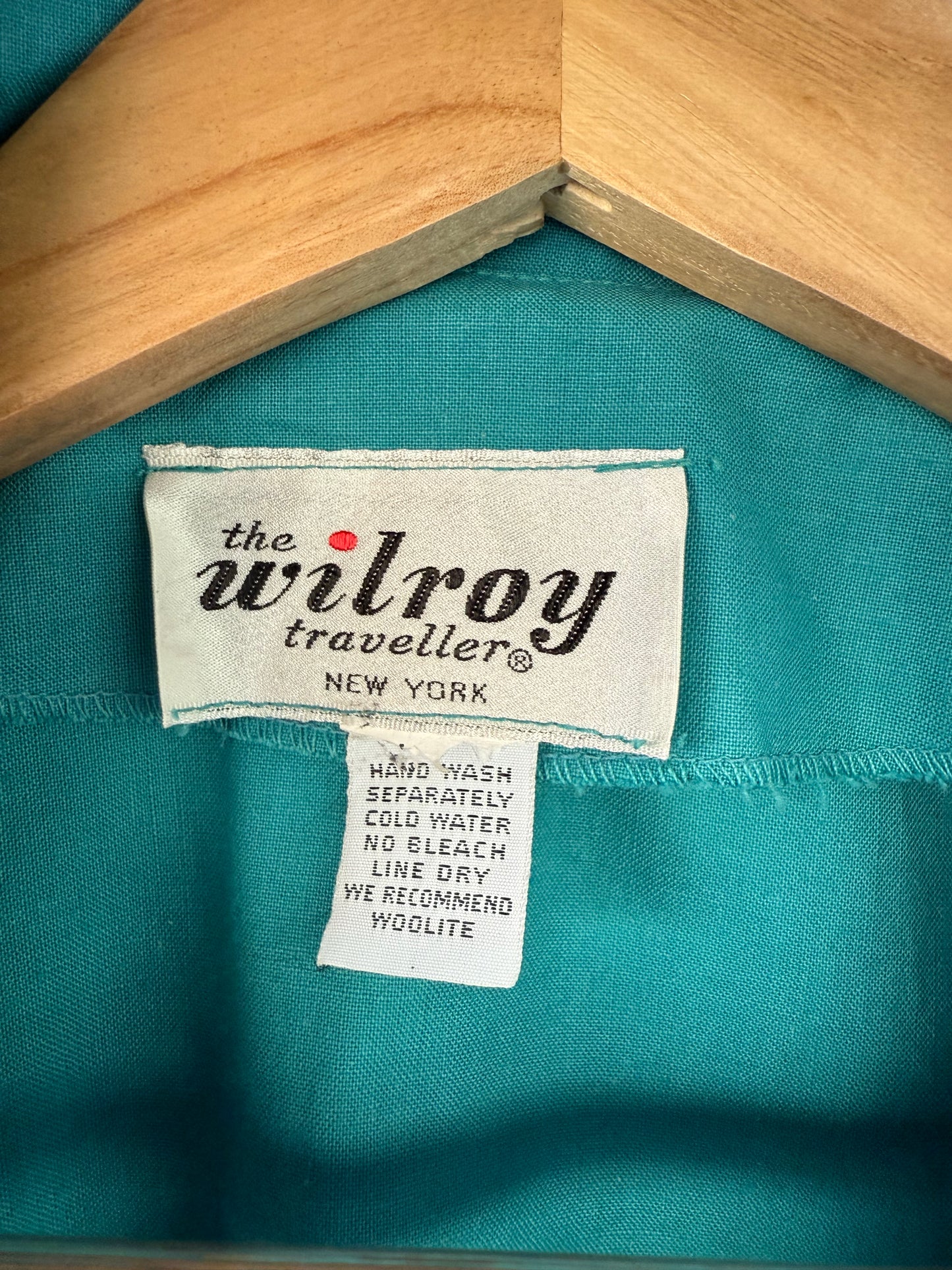 1970’s Wilroy Traveller Teal Vest With Faux Front Pocket, Women’s Large