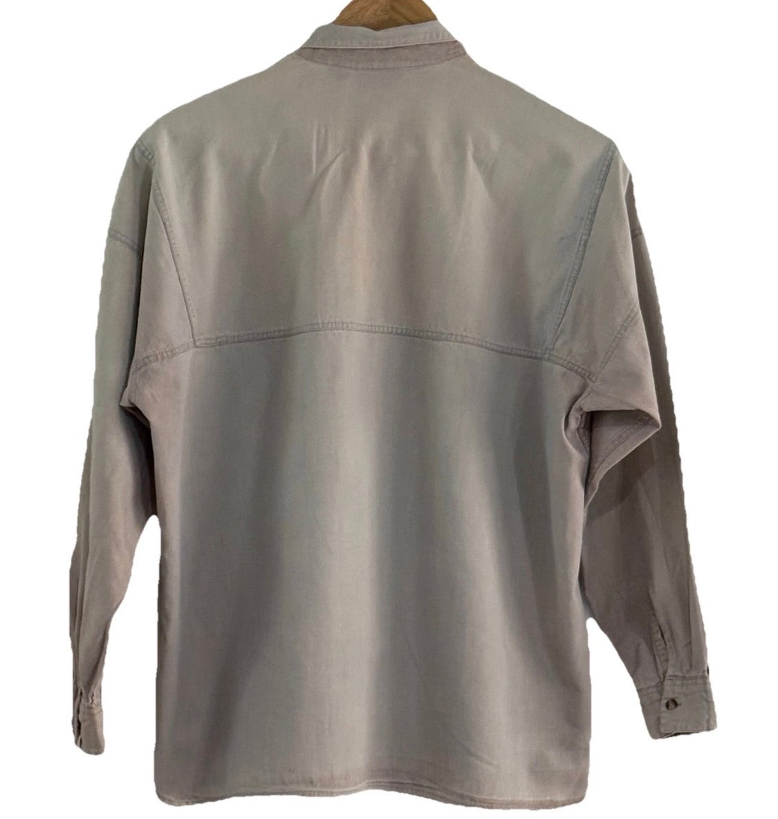 Vintage 1980s Patagonia 100% Cotton Long Sleeved Button Up Pocket Front Shirt, Med