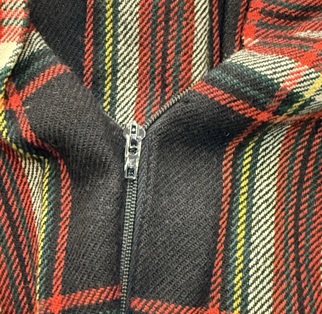 Vintage Bonwit Teller Stella Sloat Pleated Wool Tartan Christmas Midi Skirt, 28