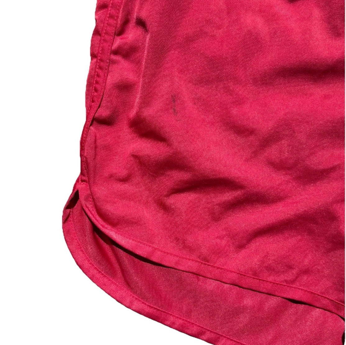 Vintage 1980’s Biotech Running Jogging Sprinter Athletic Short, Maroon Red XL