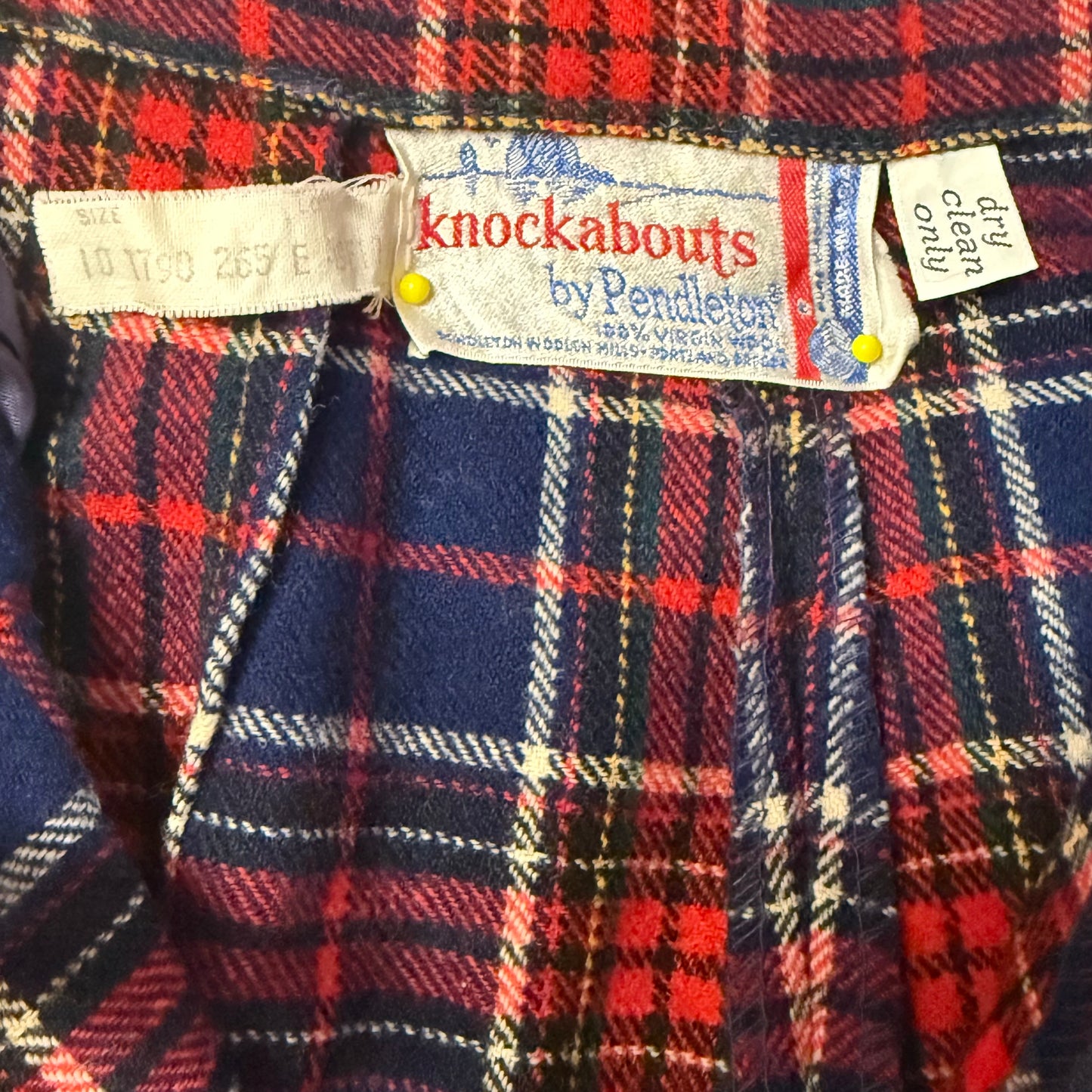 1960’s Pendleton Knockabouts Plaid Wool Pants 24x30