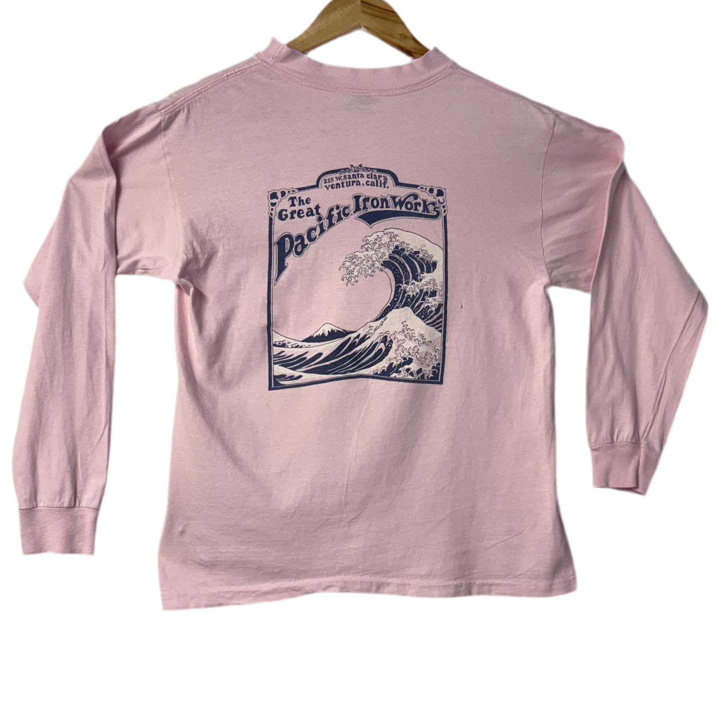 1980’s Great Pacific Iron Works Patagonia Lt Pink Long Sleeved: Large Youth