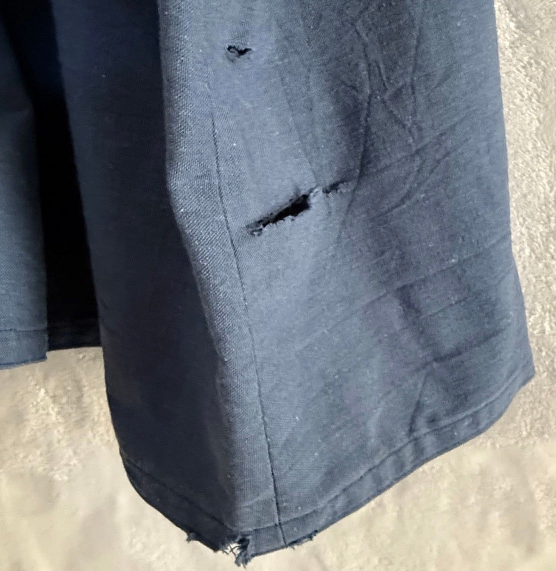 Vintage 1970’s Heavyweight Cotton Tunic Pocket Dress/Gown Camel Pyramids