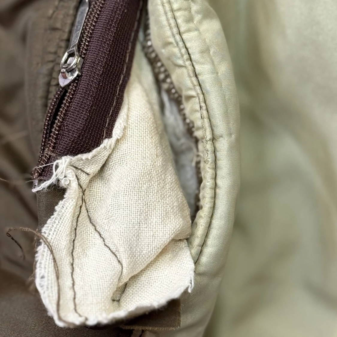 Vintage *PROJECT*1980s Swing West Puffer Ski Jacket Vest Zip Combo, Brown, Med