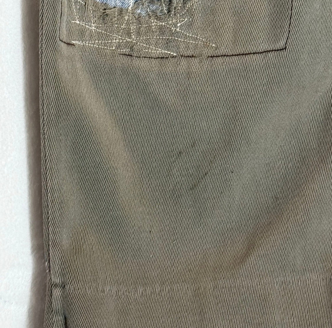 Vintage 1940s JC Penney Children's Bib Overall DungareesCotton Twill, Olive 5/6