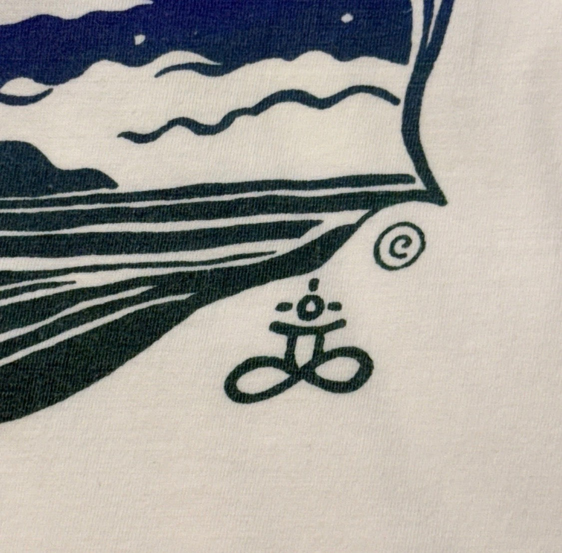 Vintage 1980’s Swan 100% Cotton, Island Girl Linograph Style Print Tee Shirt, Med