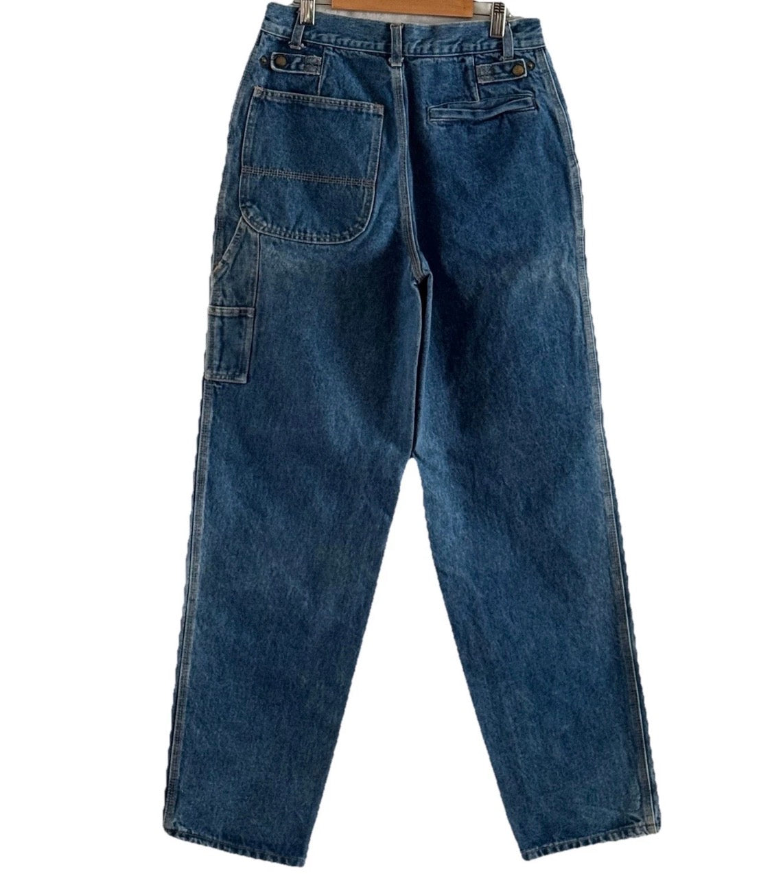 Vintage 1980’s Benetton Italy 100% Cotton Denim High Waist Carpenter Jeans 28x32