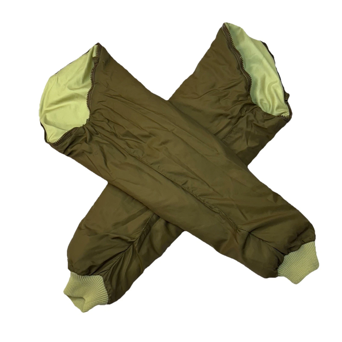 Vintage *PROJECT*1980s Swing West Puffer Ski Jacket Vest Zip Combo, Brown, Med