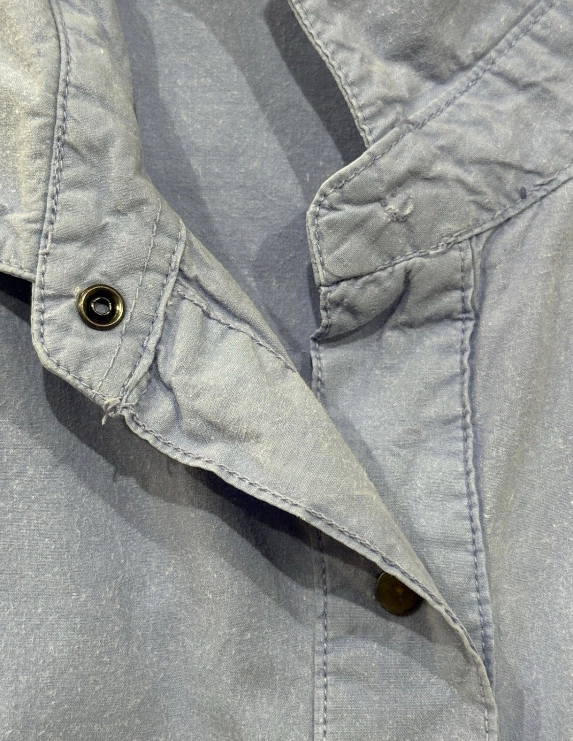 Vintage 80s/90’s Patagonia 100% Cotton Long Sleeved Snap Pocket Shirt Blue, L*