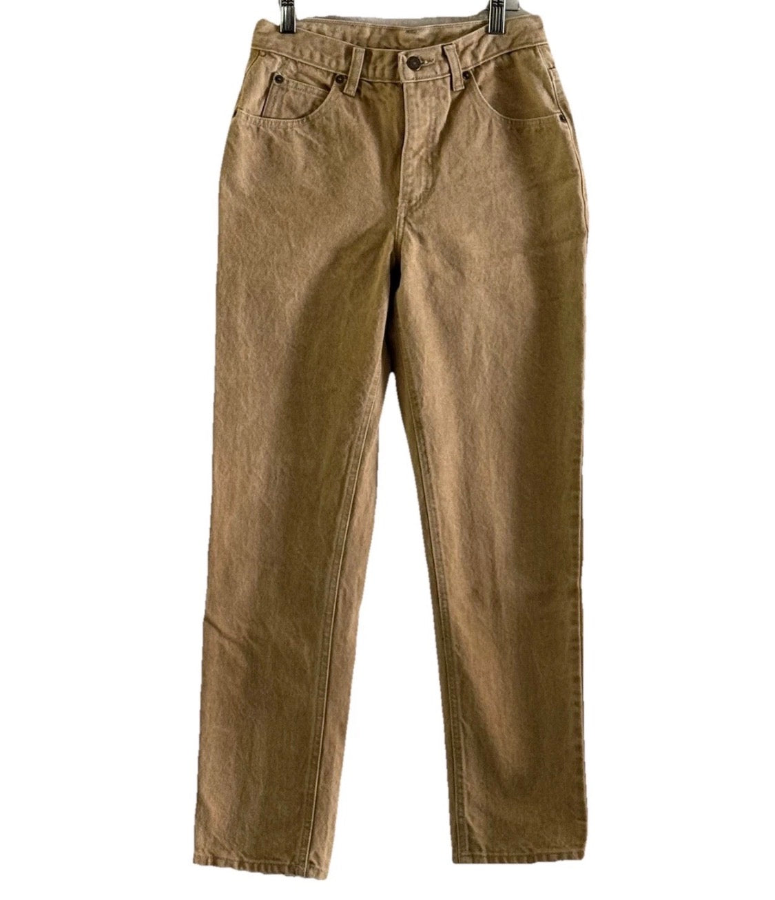 Vintage 1990’s Calvin Klein 100% Cotton Tan Denim Jeans USA, Size 8