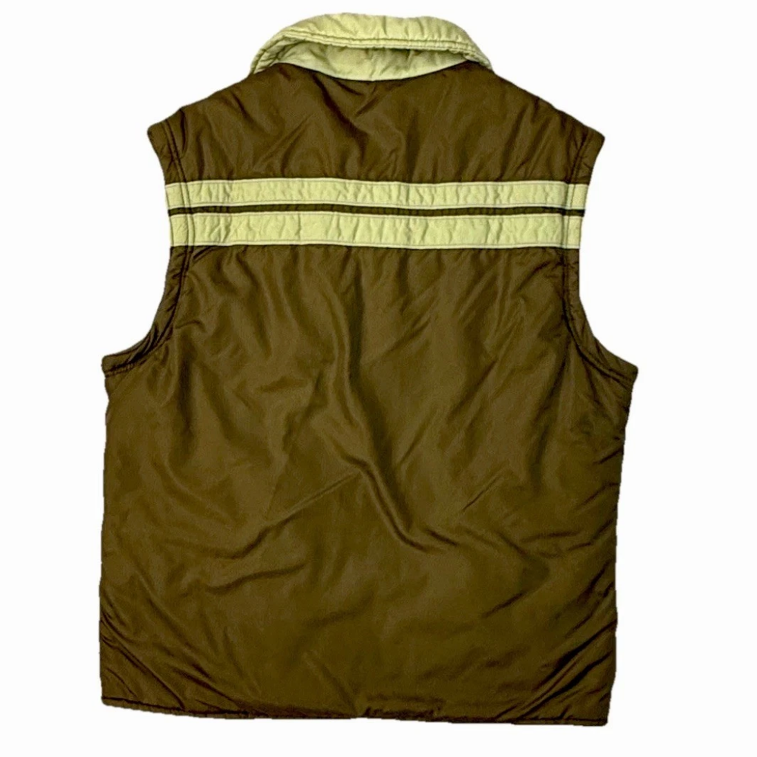 Vintage *PROJECT*1980s Swing West Puffer Ski Jacket Vest Zip Combo, Brown, Med