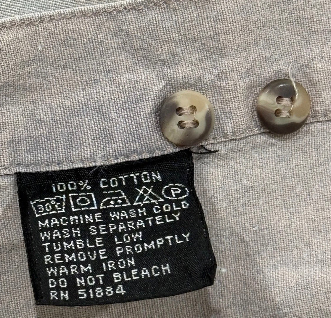 Vintage 1980s Patagonia 100% Cotton Long Sleeved Button Up Pocket Front Shirt, Med