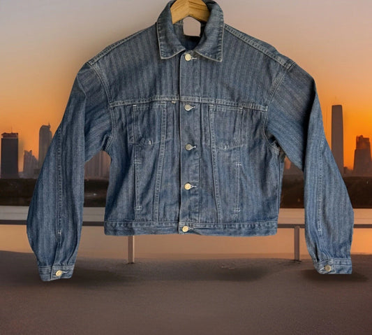1980’s Esprit Jean Herringbone Denim Trucker Jacket