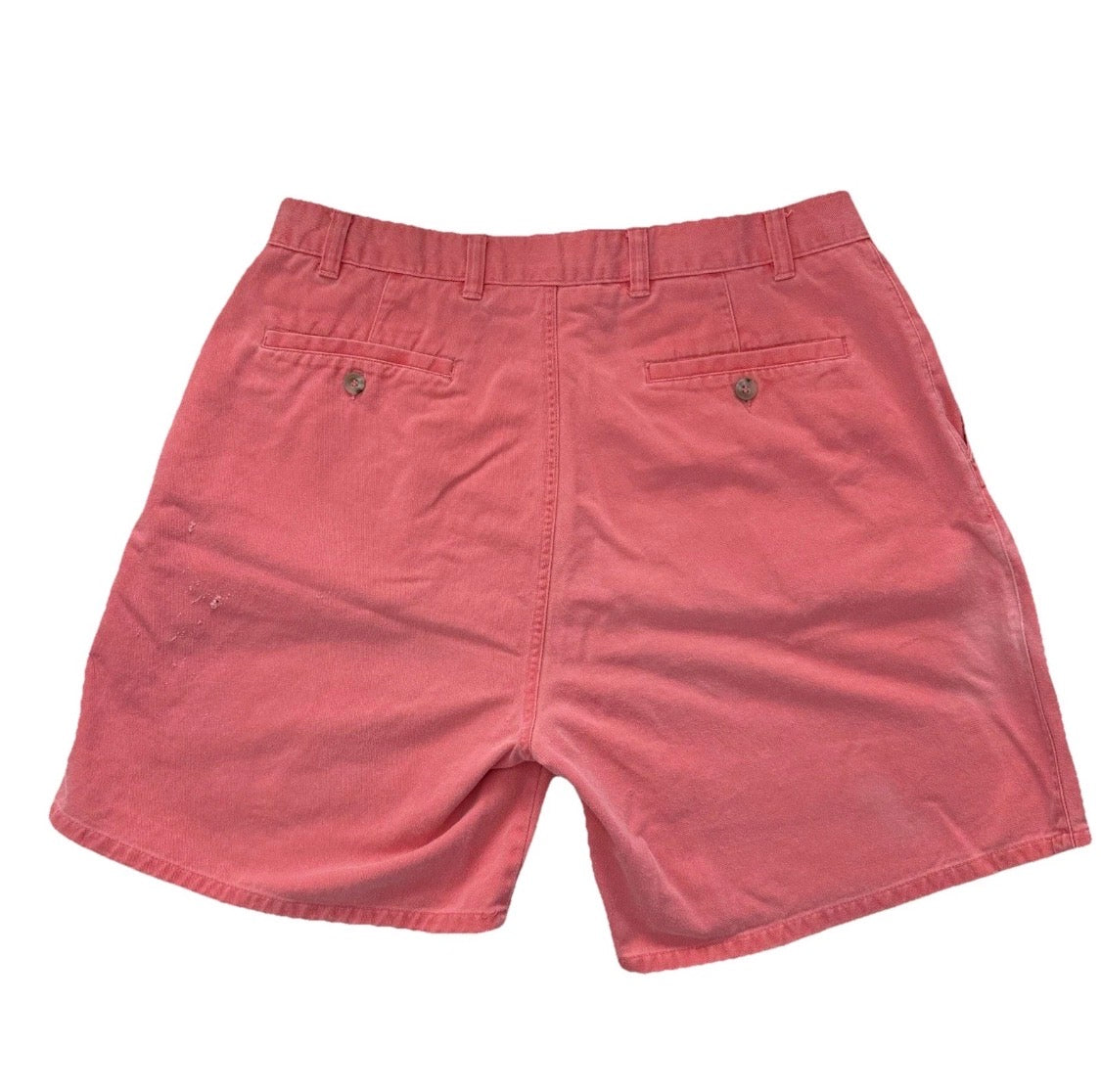 Vintage 1990's Eddie Bauer 100% Cotton Hot Pink Pleated Short,  Mens 36
