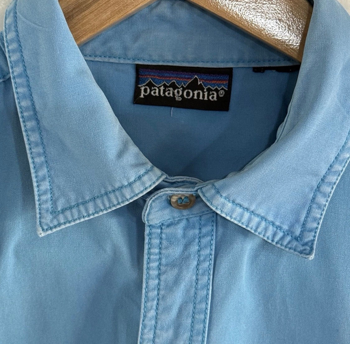 Vintage 1990s Patagonia Long Sleeved Heavy Cotton Button Up Field Shirt, Large*