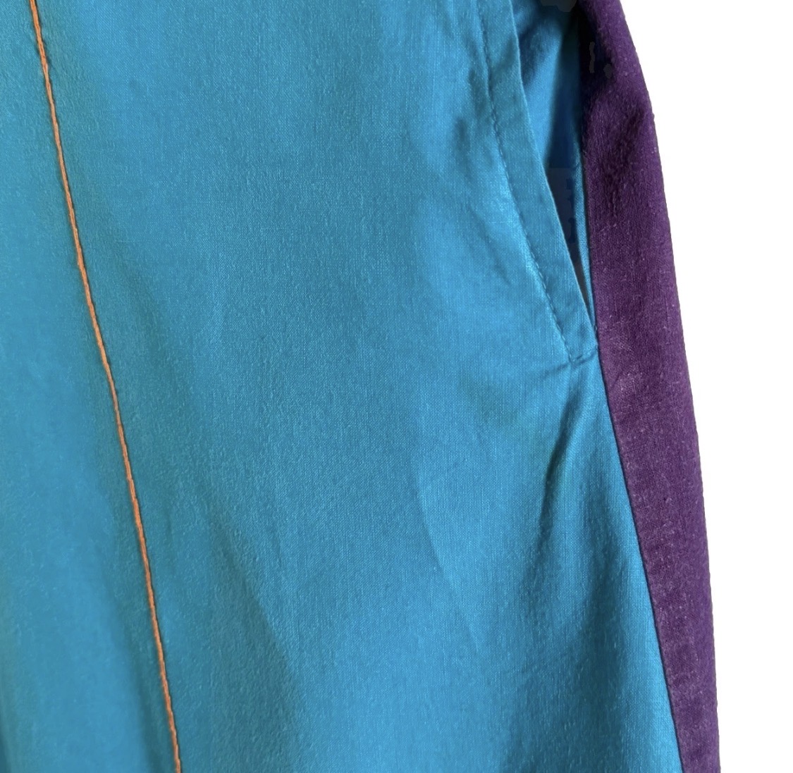 Vintage 1970s Saybury For Neiman Marcus Cotton Embroidered Kaftan Dress, M/L