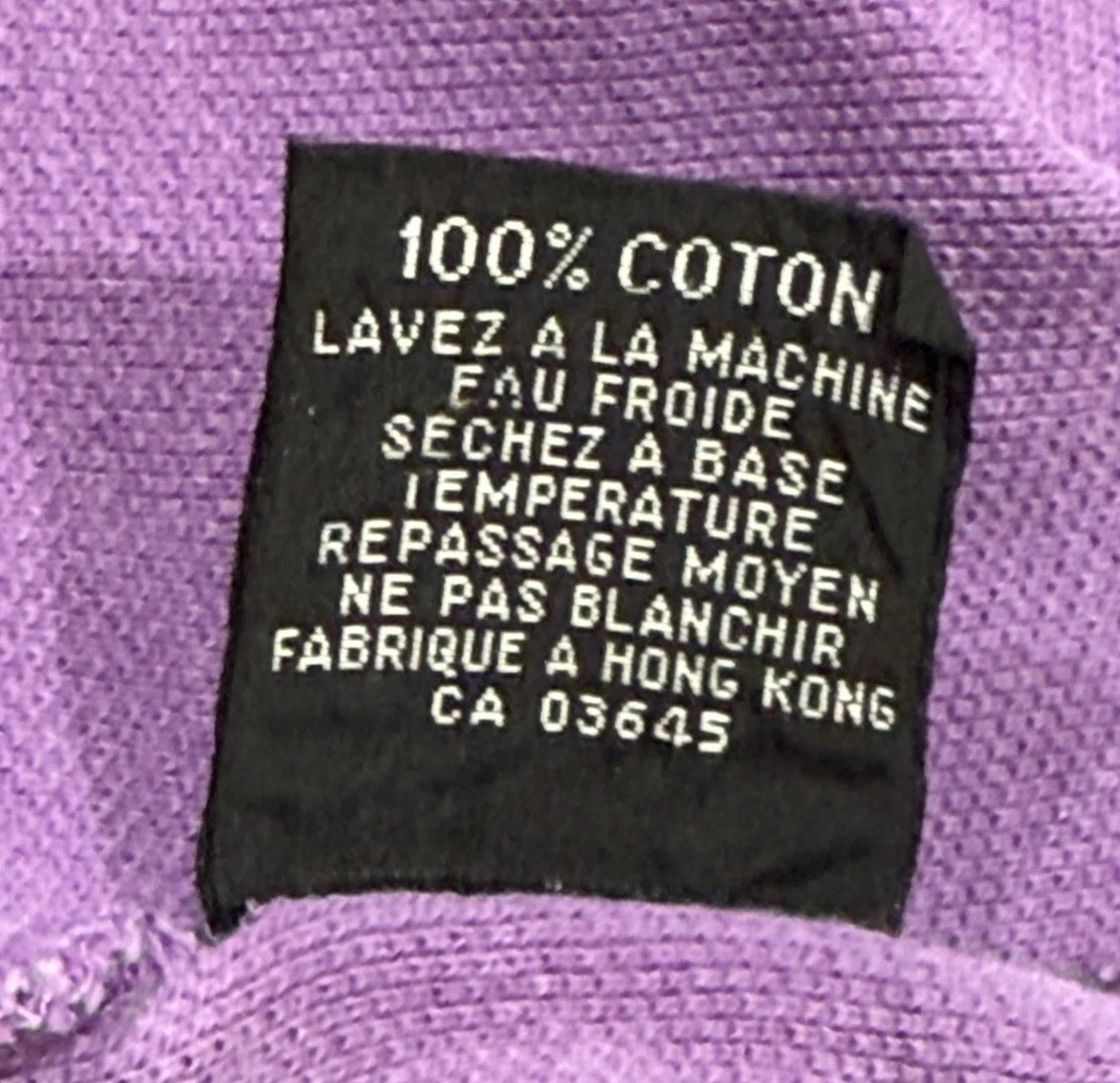 Vintage 1987 Patagonia 100% Cotton Purple Short Sleeve Polo Shirt, Medium