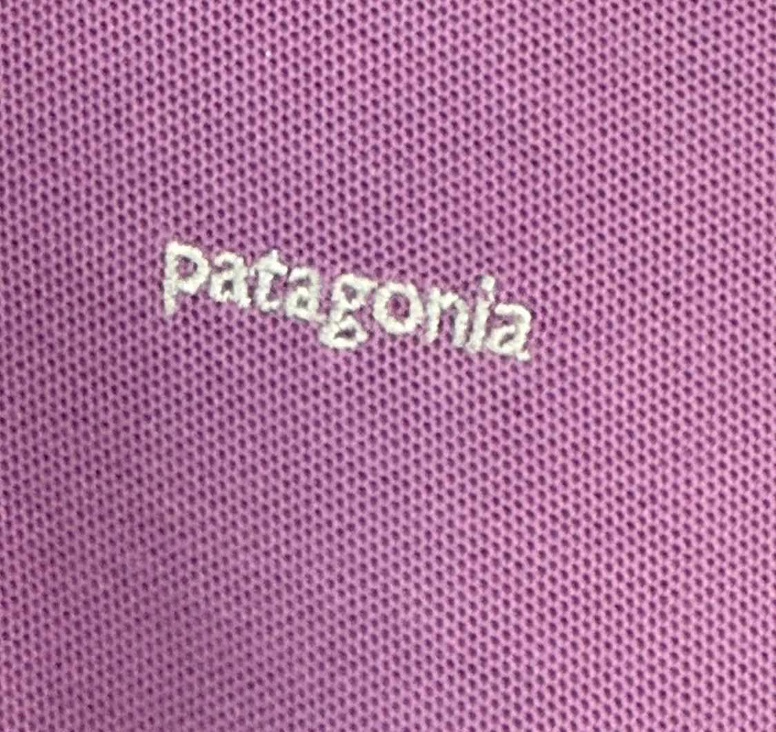 Vintage 1987 Patagonia 100% Cotton Purple Short Sleeve Polo Shirt, Medium