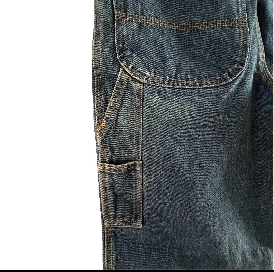 Vintage 1980’s Benetton Italy 100% Cotton Denim High Waist Carpenter Jeans 28x32