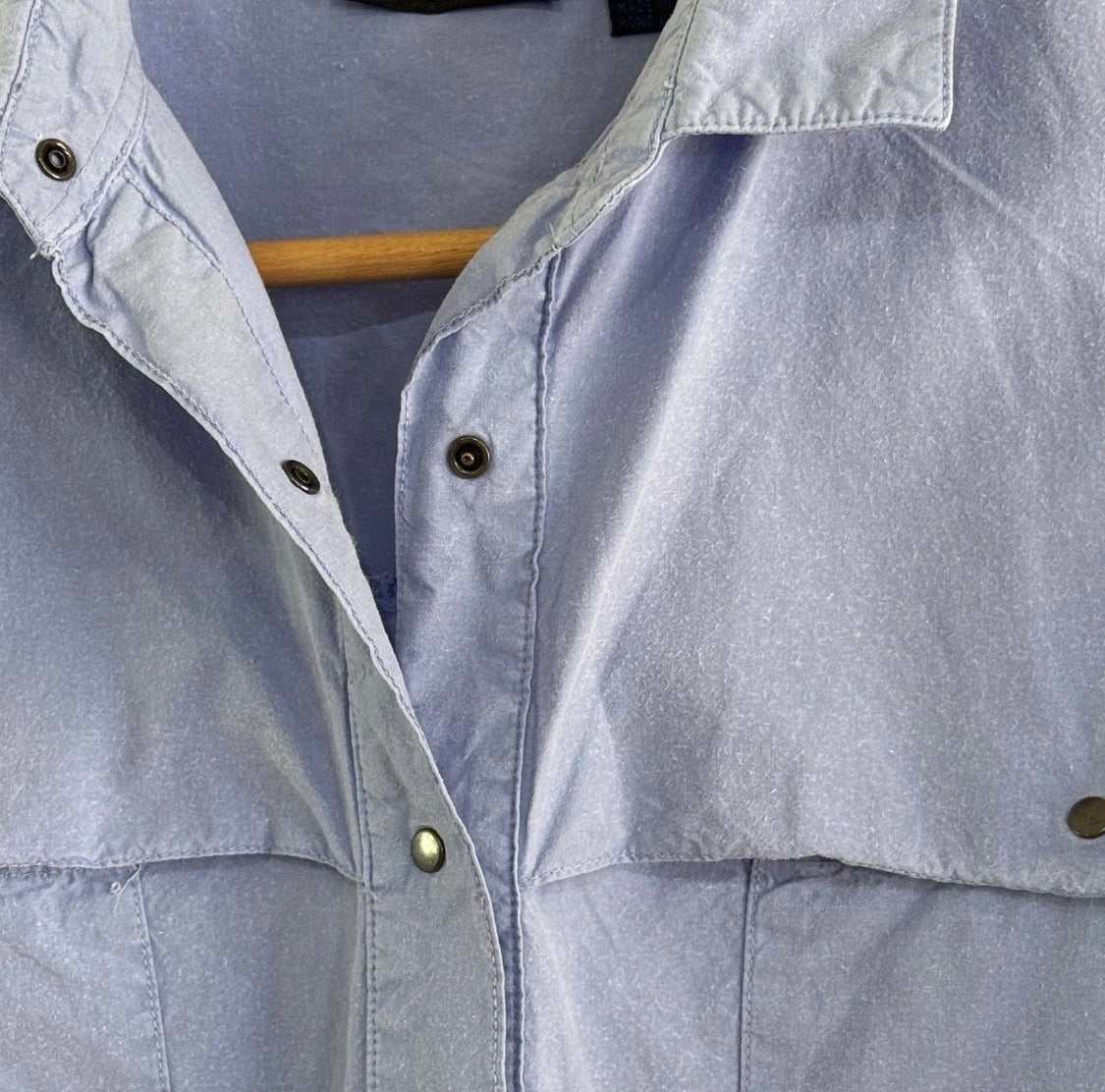 Vintage 80s/90’s Patagonia 100% Cotton Long Sleeved Snap Pocket Shirt Blue, L*