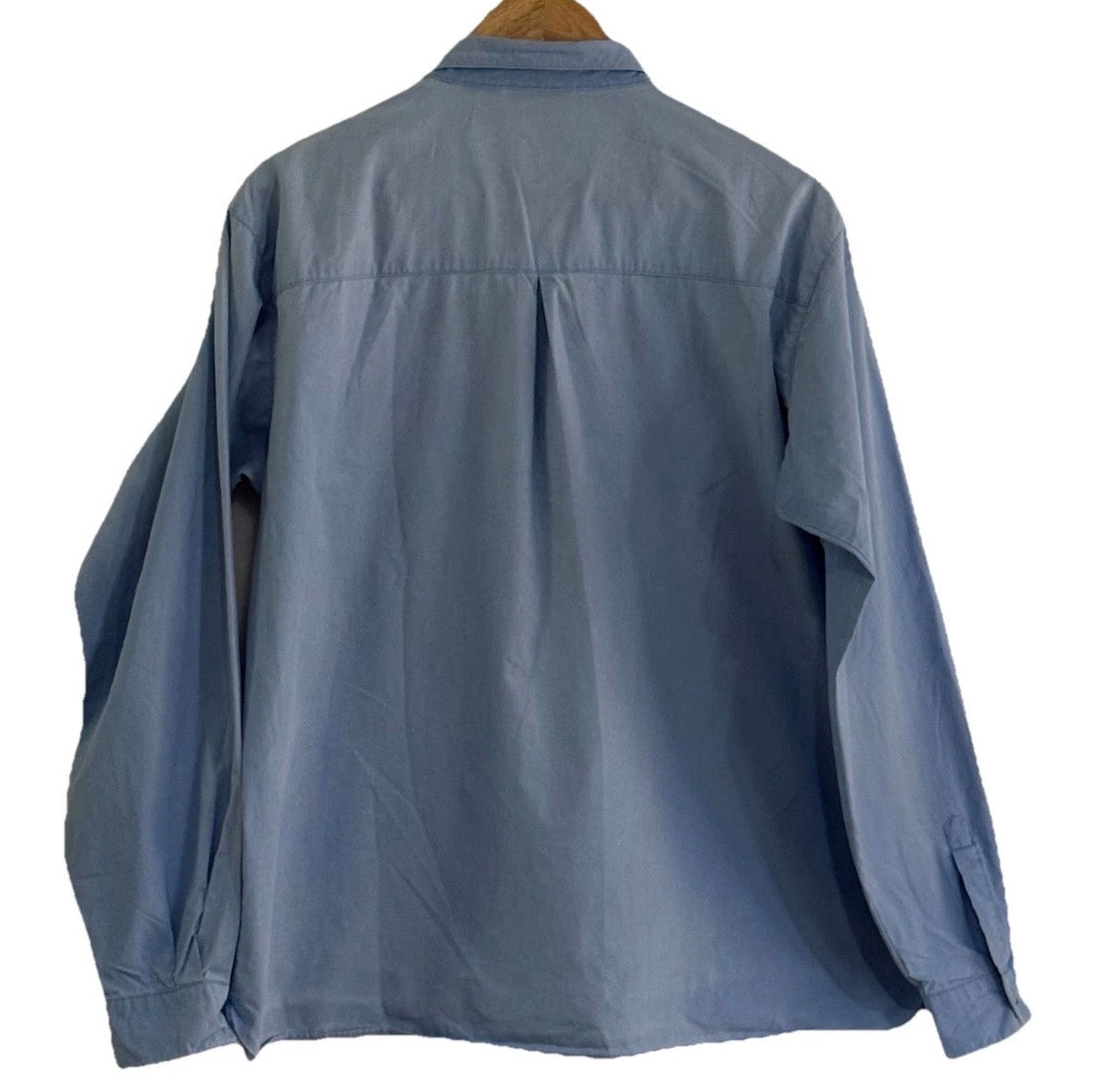 Vintage Y2K Patagonia Blue 100% Cotton Metal Snap Long Sleeved Pocket Shirt, L