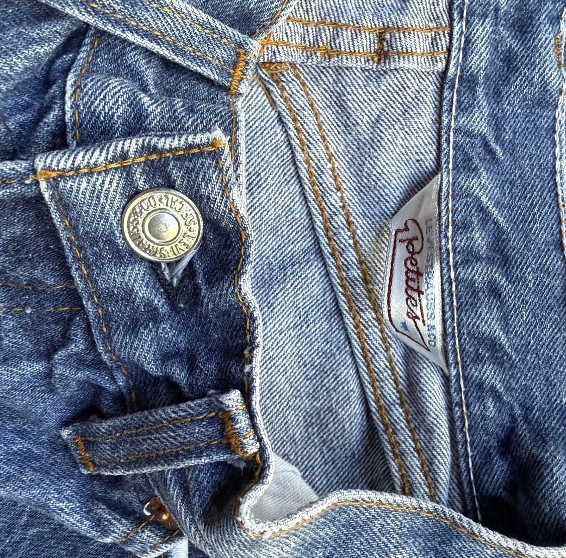 Vintage 1980’s Levi’s Petite Dark Wash High Waist Button Fly  115501-0115 26x30