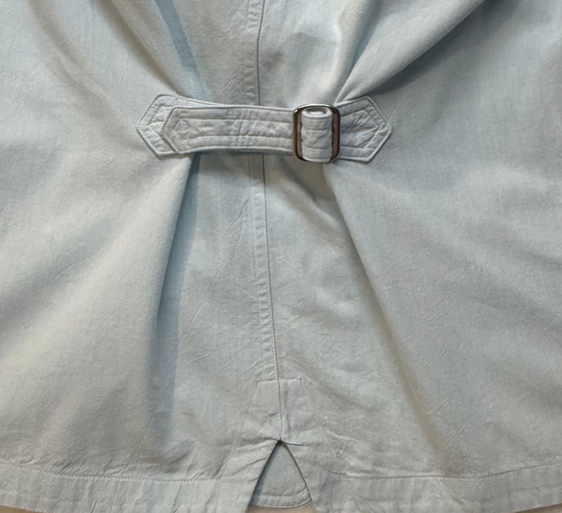 Vintage 1980 Chaus Lt Cotton Blazer Jacket Academia Preppy Pastel Blue Green, 12