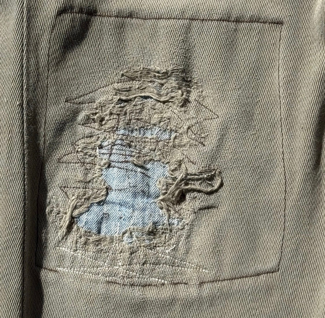 Vintage 1940s JC Penney Children's Bib Overall DungareesCotton Twill, Olive 5/6