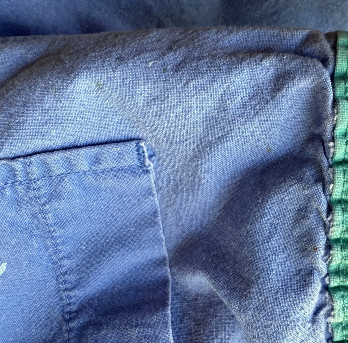 Vintage 1990’s Ocean Pacific OP Baggy 100% Cotton Surf Blue Green Pants, 34