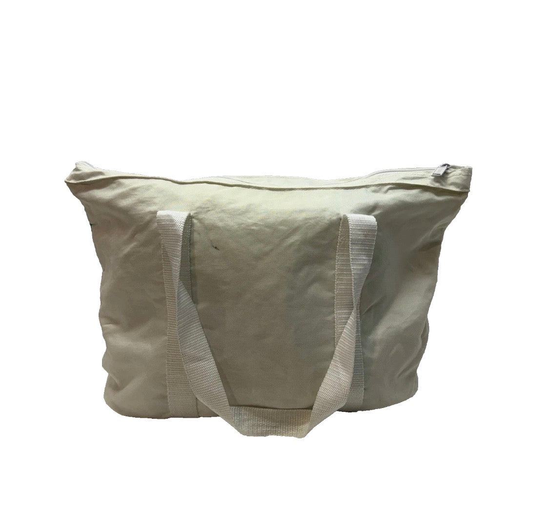 Vintage 1990s Hawaiian Voyager Nylon Zippered Beach Tote Bag Neon Hawaii 18"x13"