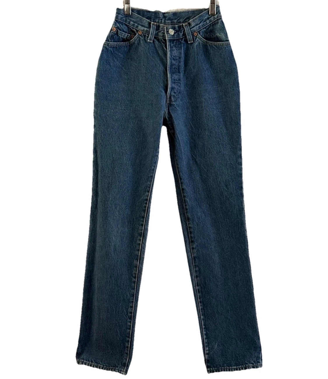 Vintage 1980’s Levi’s Petite Dark Wash High Waist Button Fly  115501-0115 26x30