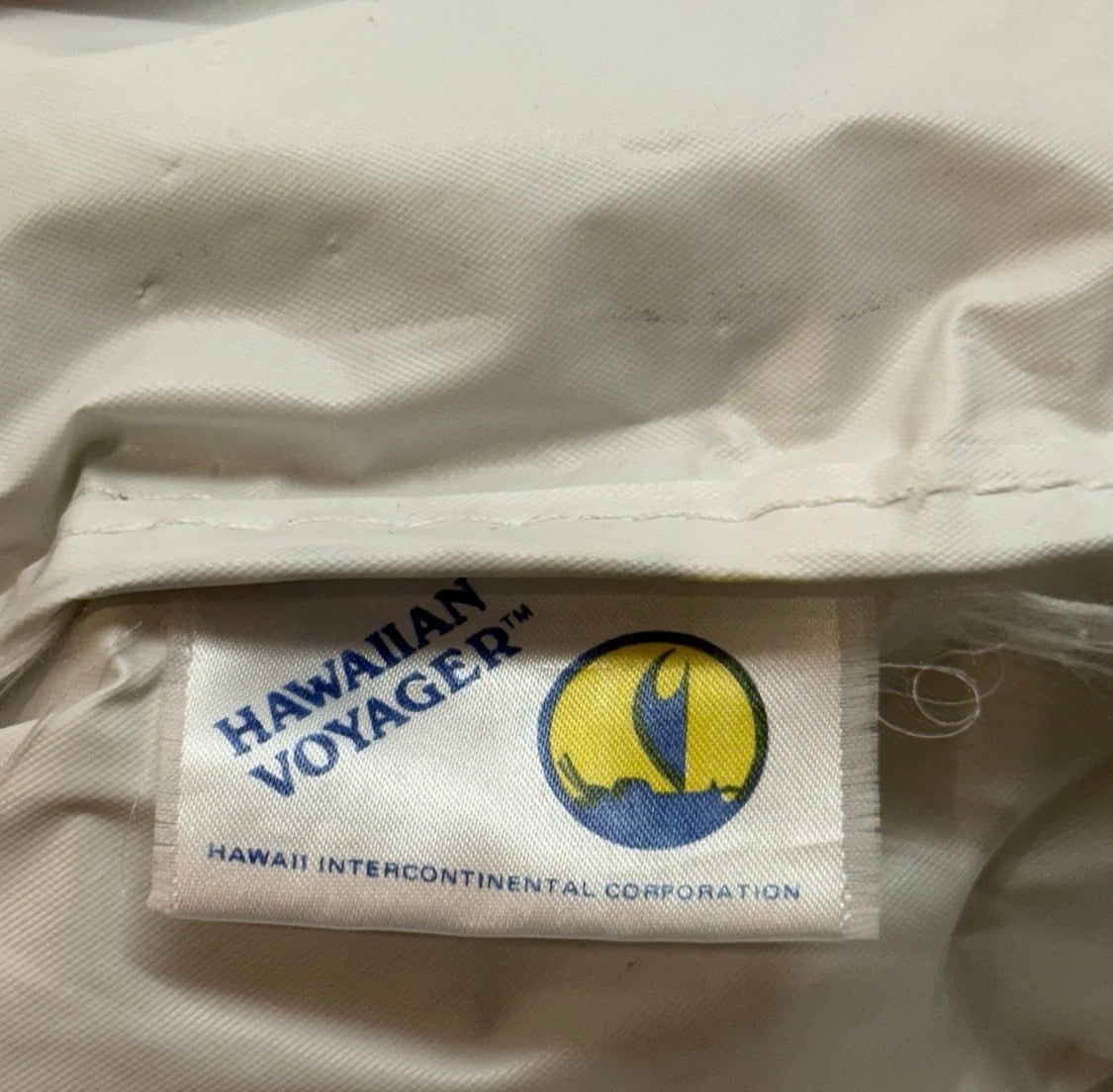 Vintage 1990s Hawaiian Voyager Nylon Zippered Beach Tote Bag Neon Hawaii 18"x13"