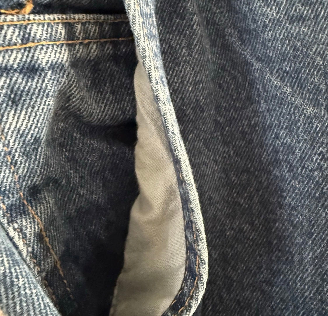 Vintage 1980’s Benetton Italy 100% Cotton Denim High Waist Carpenter Jeans 28x32