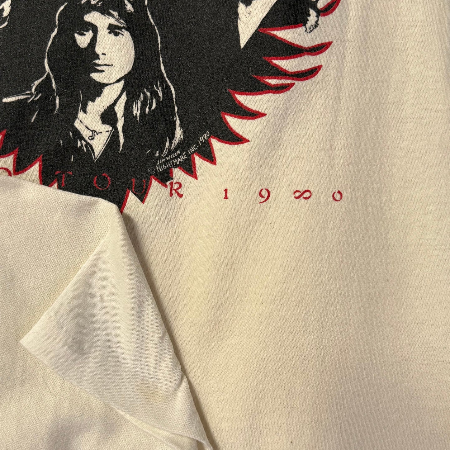 1980 Journey World Tour Shirt Single Stitch Raglan 3/4 Sleeve, Medium
